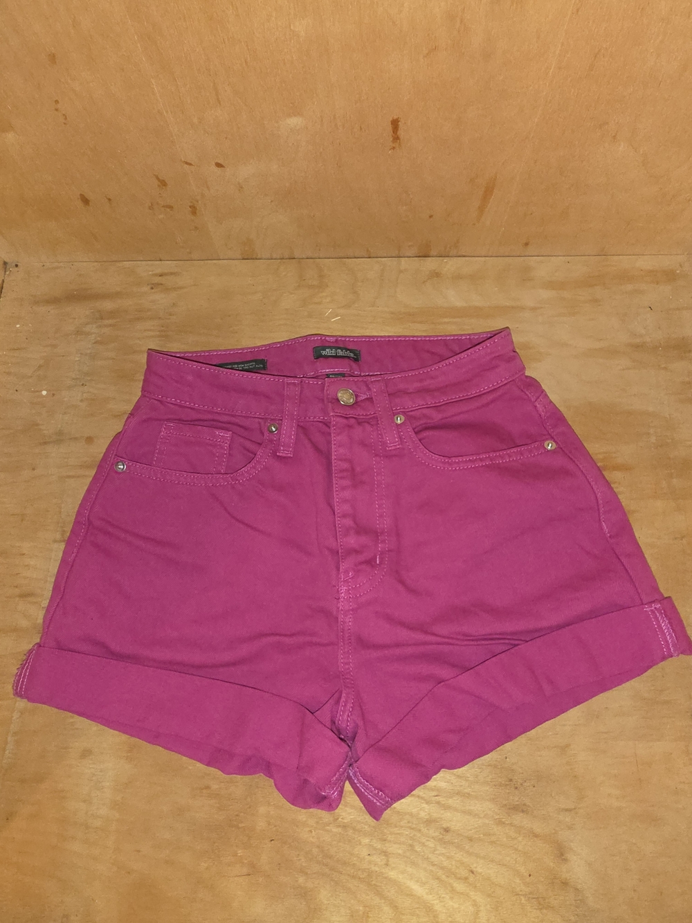 Wild Fable High-Waist Hot Pink Denim Shorts
